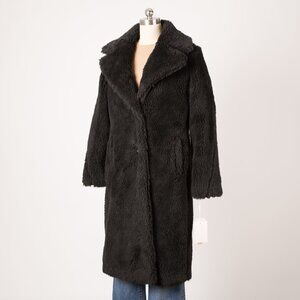 Avec Les Filles Black Teddy Coat Size XS